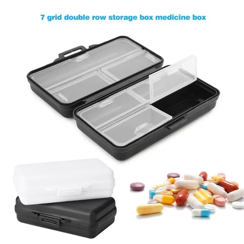 

7 Grids Pill Case Organizer Weekly Medicine Jewelry Container Storage Box