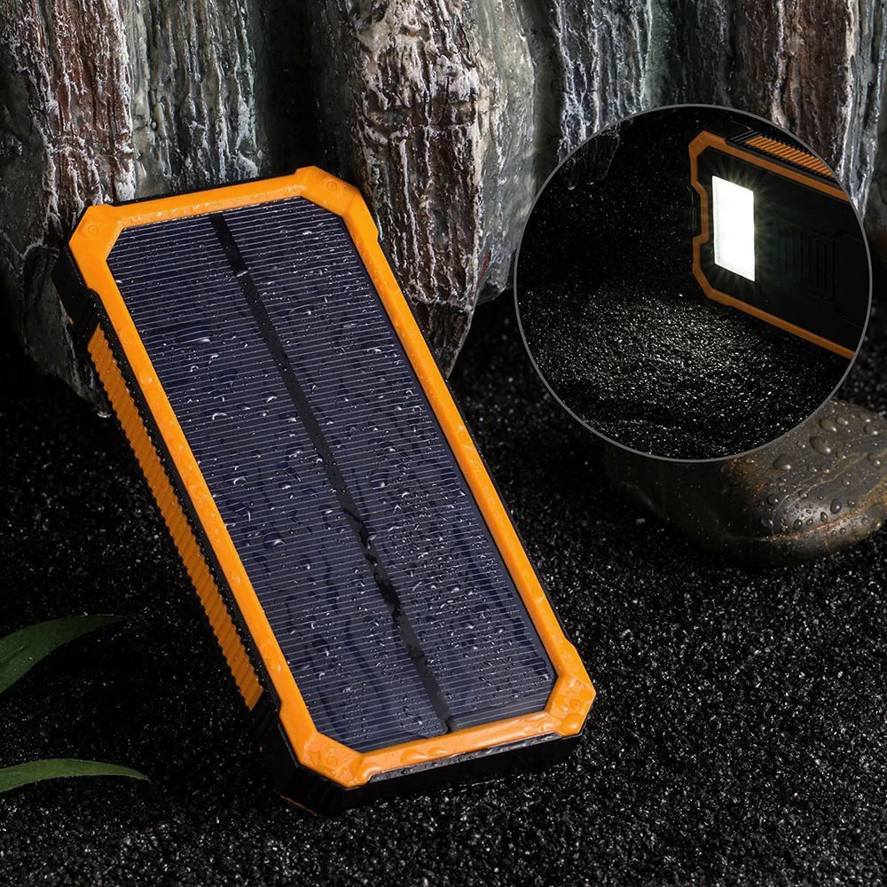 Светодиодный внешний аккумулятор с двумя портами usb на солнечной батарее, чехол, зарядное устройство, комплекты для самостоятельной сборки, коробка, интеллектуальная защита для безопасности, для samsung S8, Xiaomi
