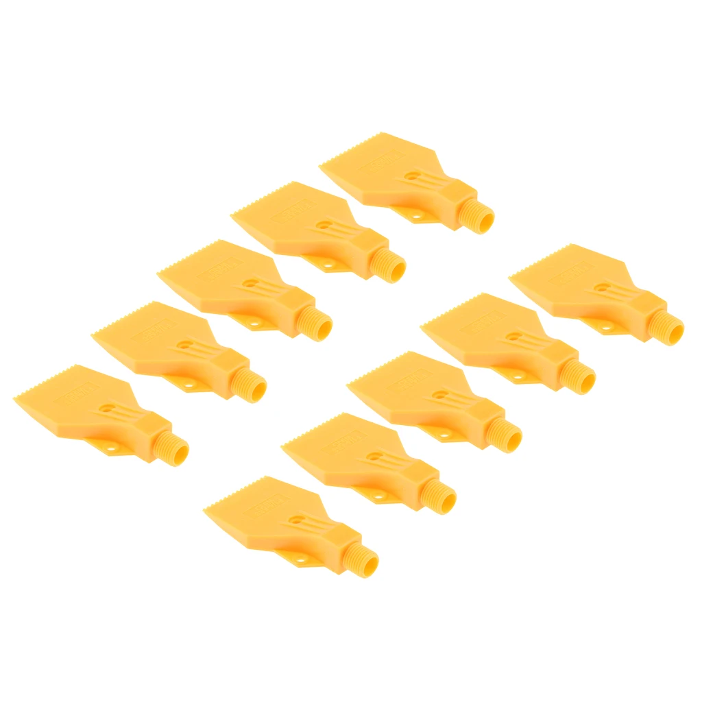 10pcs 1/4'' Thread, Flat Wind Jet Air Blowing Nozzle Spray 3 Holes Windjet Spray Nozzle, Mini Air Nozzle, Compressed Air Nozzle