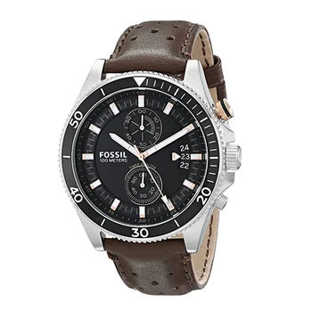 

Fossil Men's Watch Wakefield Chronograph Watch with Leather Strap Black Dial Quartz Wristwatch for Men CH2944