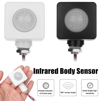 

1PCS New ultra-thin LED flood light PIR motion sensor Outdoor waterproof detector Adjustable motion sensor PIR switch