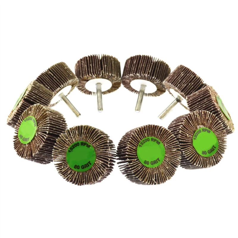 Шлифовальные Колеса абразивные 10 шт. лоскут диск вал сверла 50 мм 80 Грит вложения комплект