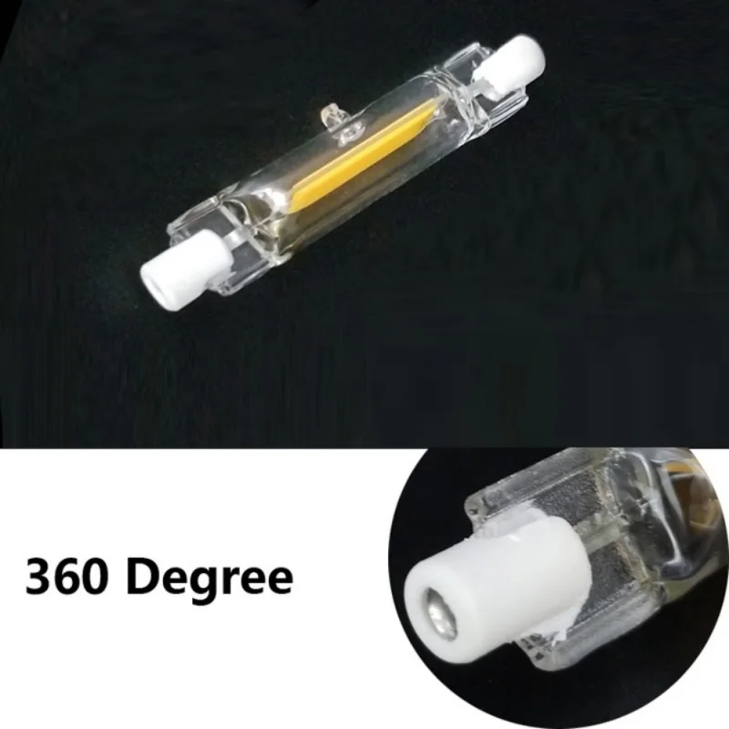 LED R7S Glass Tube 118mm 78mm Dimmable Instead Of Halogen Lamp Cob 220V 110V Energy Saving Powerful R7S Led Bulb 6W 10W