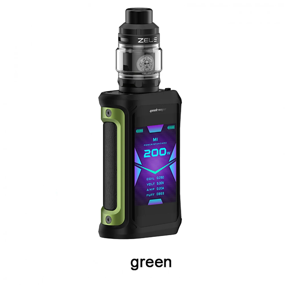 New arrival Geekvape Aegis X Zeus Kit 200W Box Mod By Dual 18650 Fit 510 Thread Zeus Subohm Vape Atomizer with mesh coil