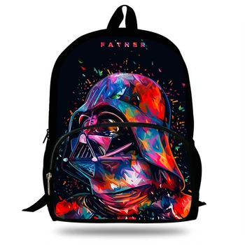 

16-inch Mochila School Backpack Star wasr wartercolor Printing Children School Bags Boys Teenage Girls Daily Laptop Backpacks