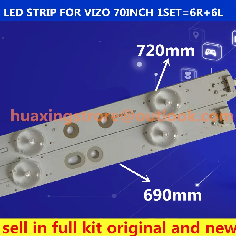 Светодиодная лента для подсветки 10260150231 10260152231 E465853 VIZIO E70 E3 SE70 UHD V1_00 60