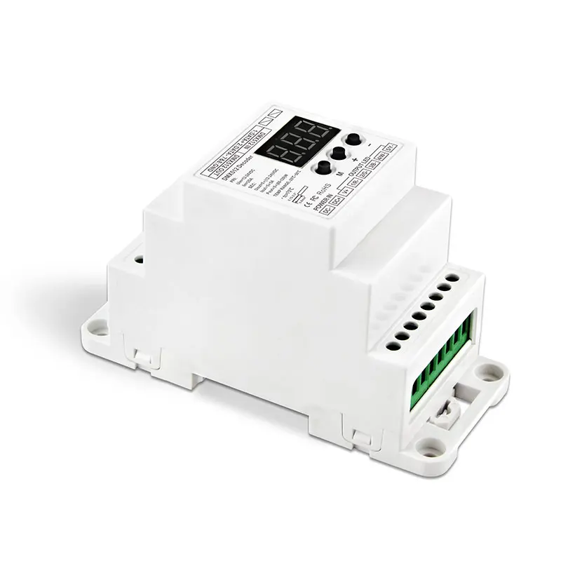 BC-835-DIN-RJ45 Dc12-24V вход 5А X 5Ch выход, din-рейка 5Ch Cv ШИМ Dmx512/1990 Декодер контроллер для светодиодной ленты светильник