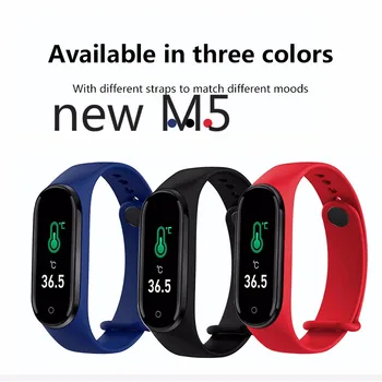 

M5 Smart Watch Multifunctional Fitness Step Tracker Bracelet Waterproof Heart Rate Blood Pressure Detection For IOS Android
