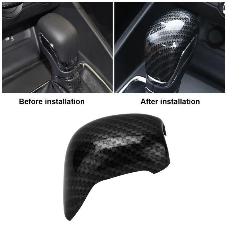 

for MG ZS 2017 - 2020 EV MG6 Carbon Fiber ABS Gear Shift Knob Head Cover Trim Car Accessories