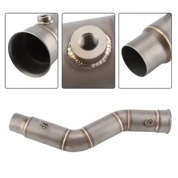 

High Strength Stainless Steel Motorcycle Modification Exhaust Vent Middle Link Pipe Easy Installation For YAMAHA R1 2009-2014