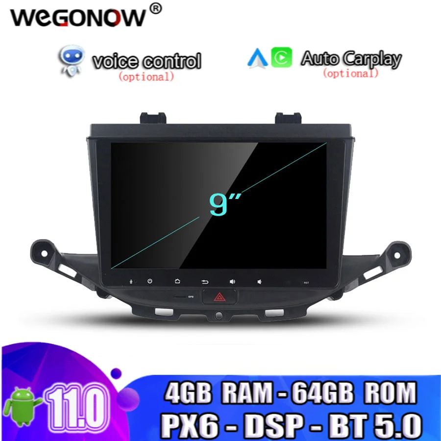 9&quot Android 11.0 For Opel ASTRA K 2016 2017 4GB RAM 64GB ROM 8 Core Car DVD Player GPS Glonass map RDS Radio wifi Bluetooth 5.0 |