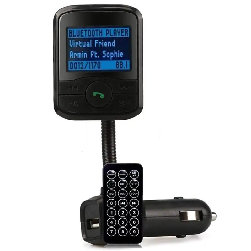 Bluetooth Fm Transmitter Handsfree Car Kit Radio Receiver Mp3 Audio