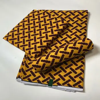 

Yellow Soft New Arrival Ankara Wax Veritable African Veritable Real Pagne Wax Veritable Wax Veritable For Patchwork Sewing