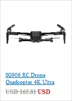 SG906 Радиоуправляемый Дрон Квадрокоптер 4K Ультра прозрачная камера gps 5G wifi FPV Бесщеточный селфи складной оптический поток позиционирования Hover RTF