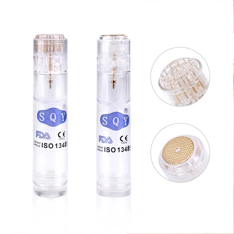 

2019 Nano Roller Microneedle Derma Stamp Pen Skin Care Titanium Golden Derma Roller For Facial Care 20 Pins Hydra Needle