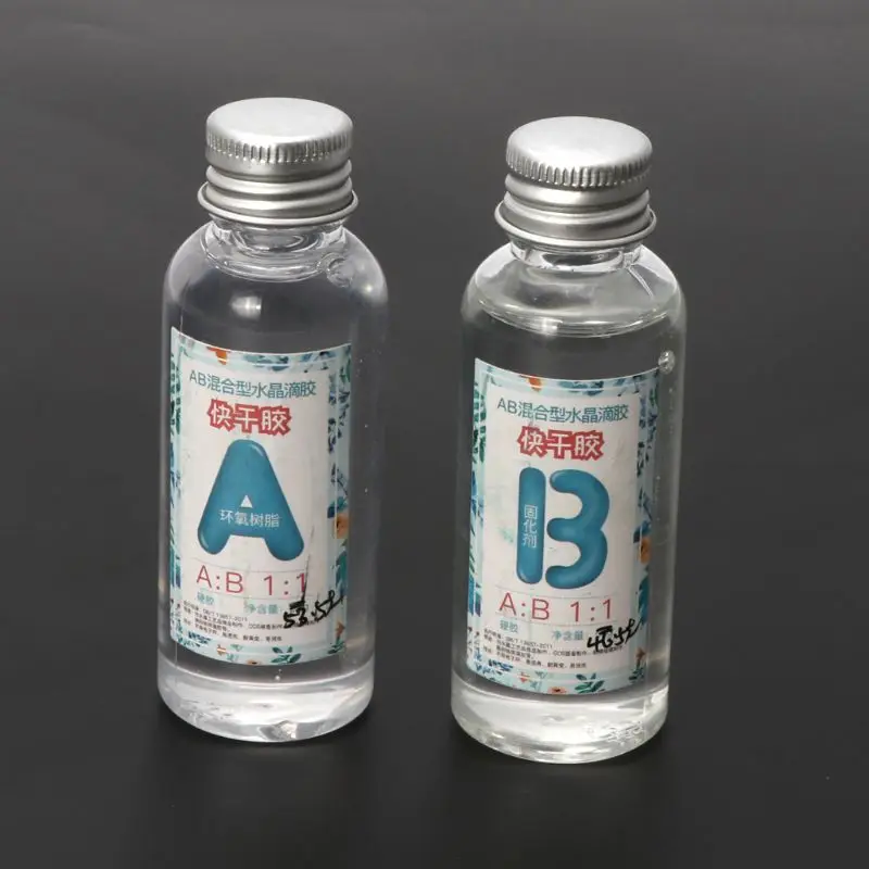 3 унции быстрого отверждения AB смолы 1:1 комплект прозрачный жесткий эпоксидная смола для изготовления ювелирных изделий и Прямая поставка