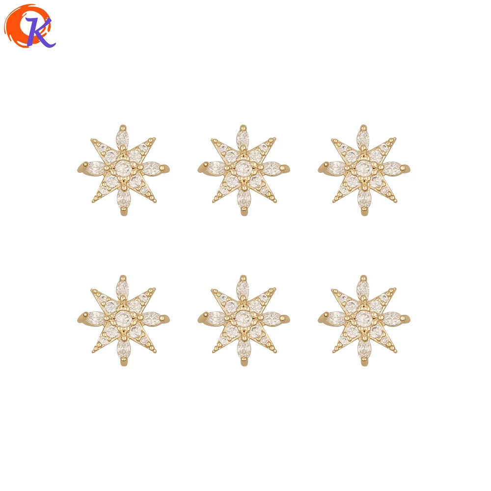 Cordial Design 50Pcs Jewelry Accessories/Genuine Gold Plating/DIY Making/Fingernail Findings/Cubic Zirconia Charms/Decoration - cordial