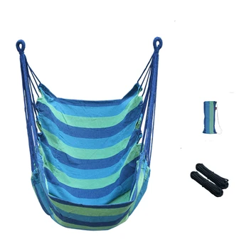 

100*80cm Childred Indoor Hammock Optional Pillow and Wooded Sticks or Rope Hanging Chair Swing Outdoor Garden Swings