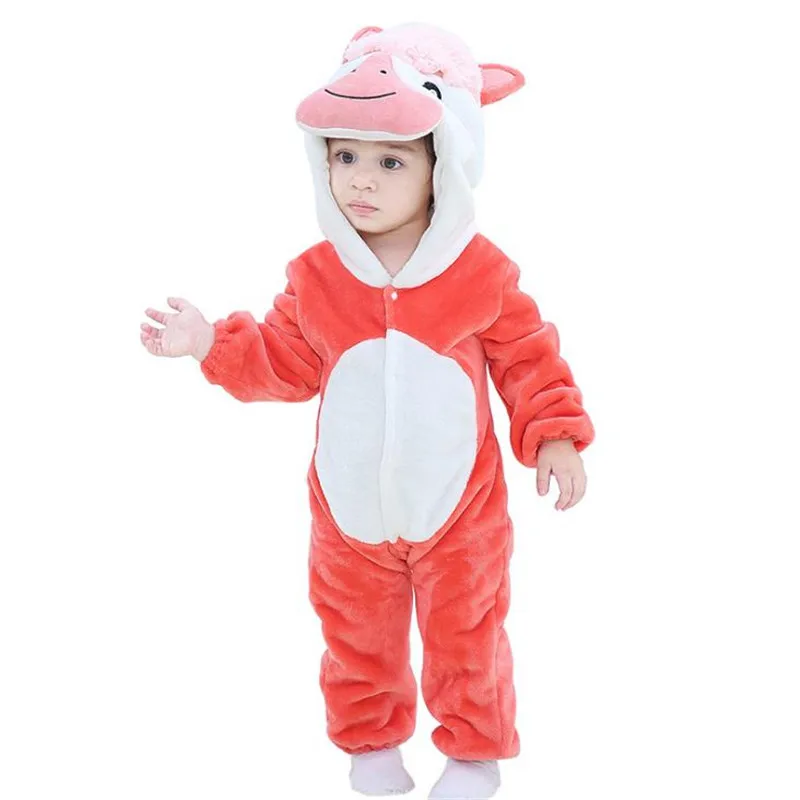 Animal Winter Infant Clothes Hooded Warm Jumpsuit Cotton Warm Winter Baby Romper Newborn Baby Clothes for Boys and Girls - Цвет: Color 4