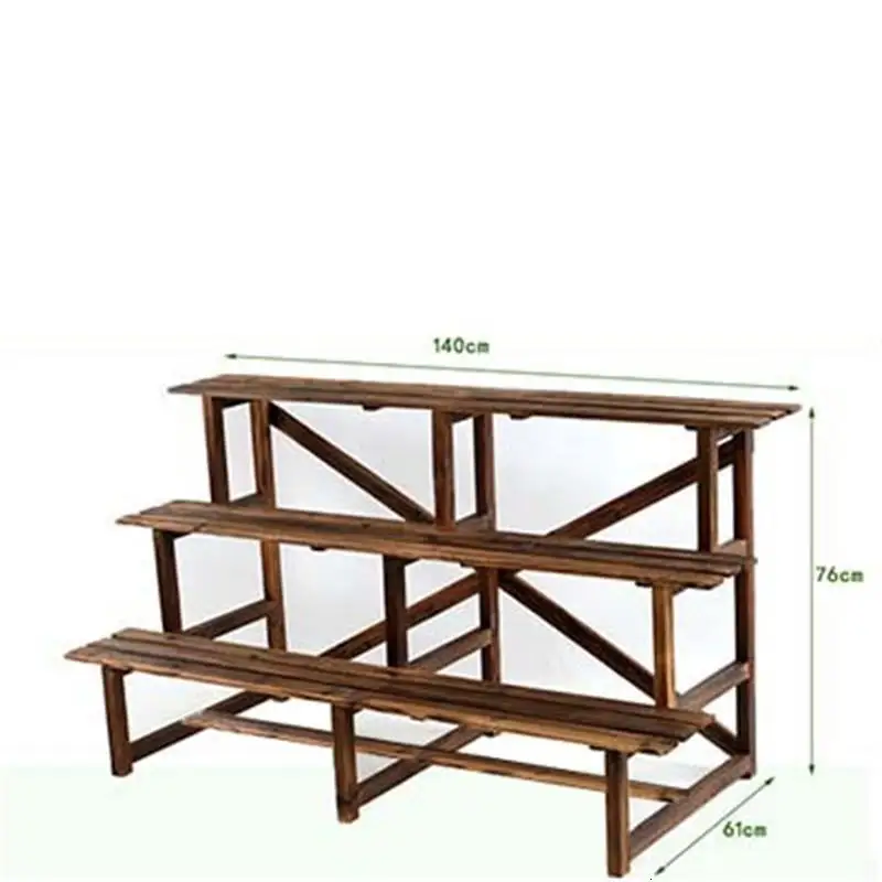 MODEL E Напольная полка из дерева для сада escanteria Escalera Soporte для интерьера Estante Para Plantas Balkon - Цвет: MODEL E