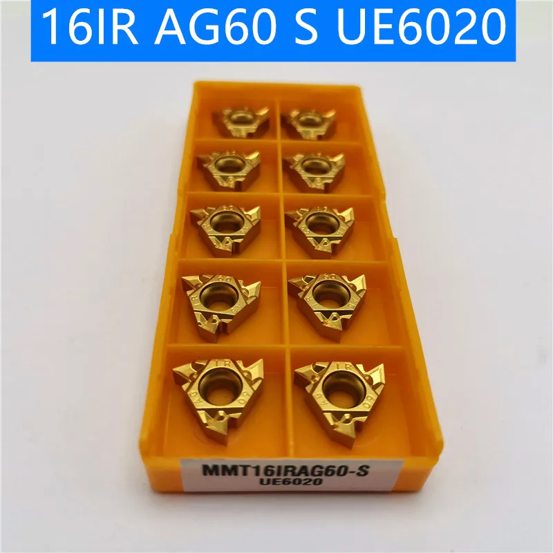 10 шт. MMT 16IR AG60 S UE6020 MMT16IR Высокая Твердость Прессования резьбовой токарный станок с ЧПУ Токарный станок аксессуары для токарного станка