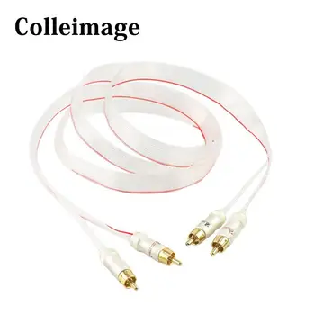 

Colleimage Hifi Nordost Silver 2RCA Male to Male Audio Cable Red Heven king snake Gold Plated RCA interconnect Cable