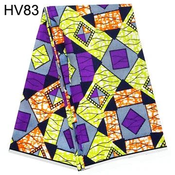 Анкара голландский воск ткань Африканские Восковые печатные ткани Печатный восковый узор Чистый хлопок - Цвет: HV83