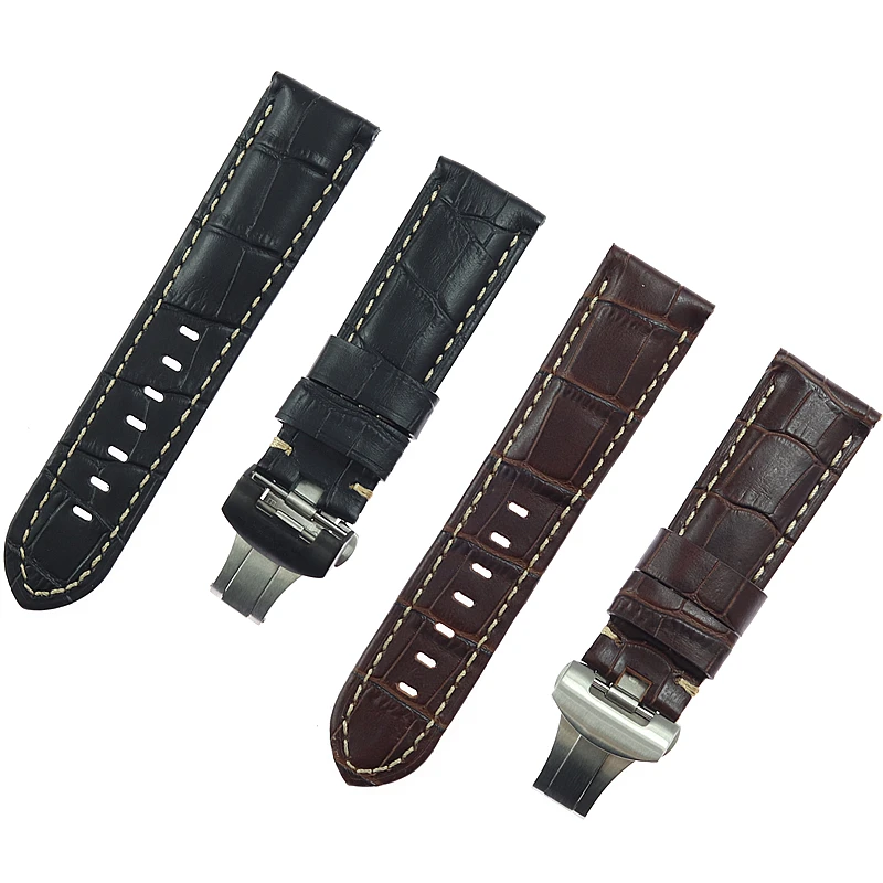 24 мм, коровья кожа, мужской ремешок для часов PANERAI, ремешок с застежкой, толстая ручная работа, ремешок для часов RADIOMIR, ремешок, часы, спортивный браслет