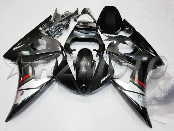 3 бесплатные подарки ABS обтекатель двигателя комплект подходит для YAMAHA YZF-R6 2003 2004 2005 R6 03 04 05 Обтекатели на заказ серый серебристый
