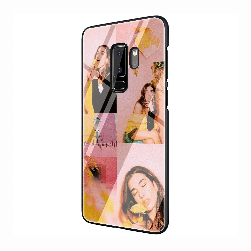G9 Дуа липа DuaLipa закаленное Стекло TPU черный чехол для Galaxy S7 Edge S8 S9 S10 Plus, Note 8, 9, 10, A10 20 30 40 50 60 70 - Цвет: G9