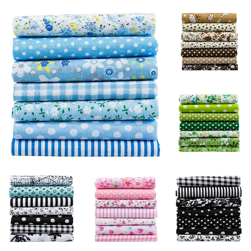 Hfe2dbcf209d0422bb6b0e5cd6339c0dbR 25x25cm and 10x10cm Cotton Fabric Printed Cloth Sewing Quilting Fabrics for Patchwork Needlework DIY Handmade Accessories T7866