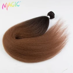 Magic 36 inch Kinky Straight Hair Synthetic Hair Extensions Yaki Straight Soft Hair Blonde Extensions Weave Bundles Cosplay