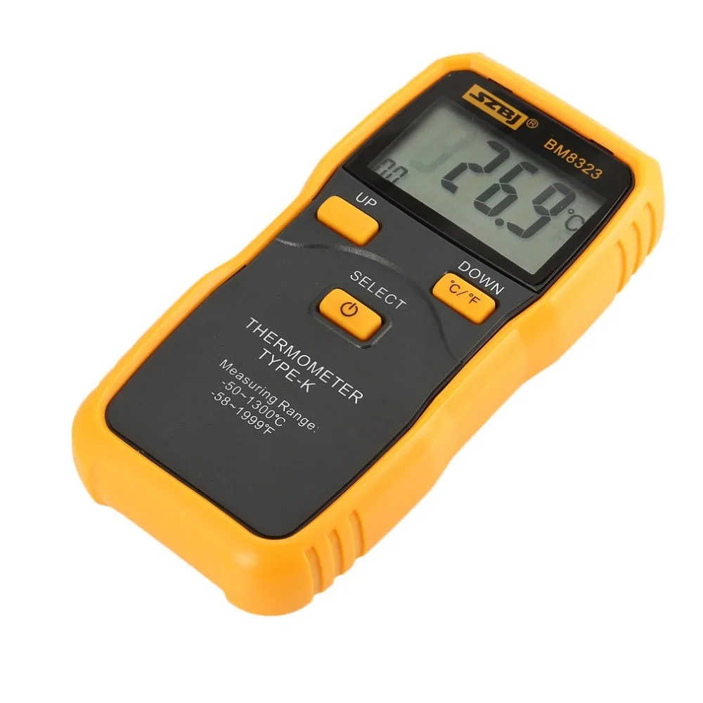 Цифровой термопарный термометр K Тип lcd цифровой термопарный датчик-50 до 1300 градусов промышленный высокотемпературный тестер