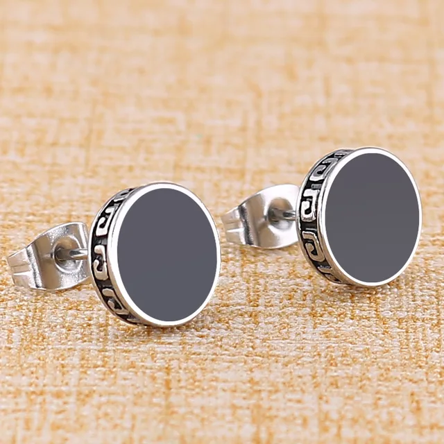 earrings fashion jewelry punk for men stainless black earrings 2019 silver men gothic stud earings fashion.jpg 640x640 - earrings fashion jewelry punk for men stainless black earrings 2019 silver men gothic stud earings fashion christmas jewelry