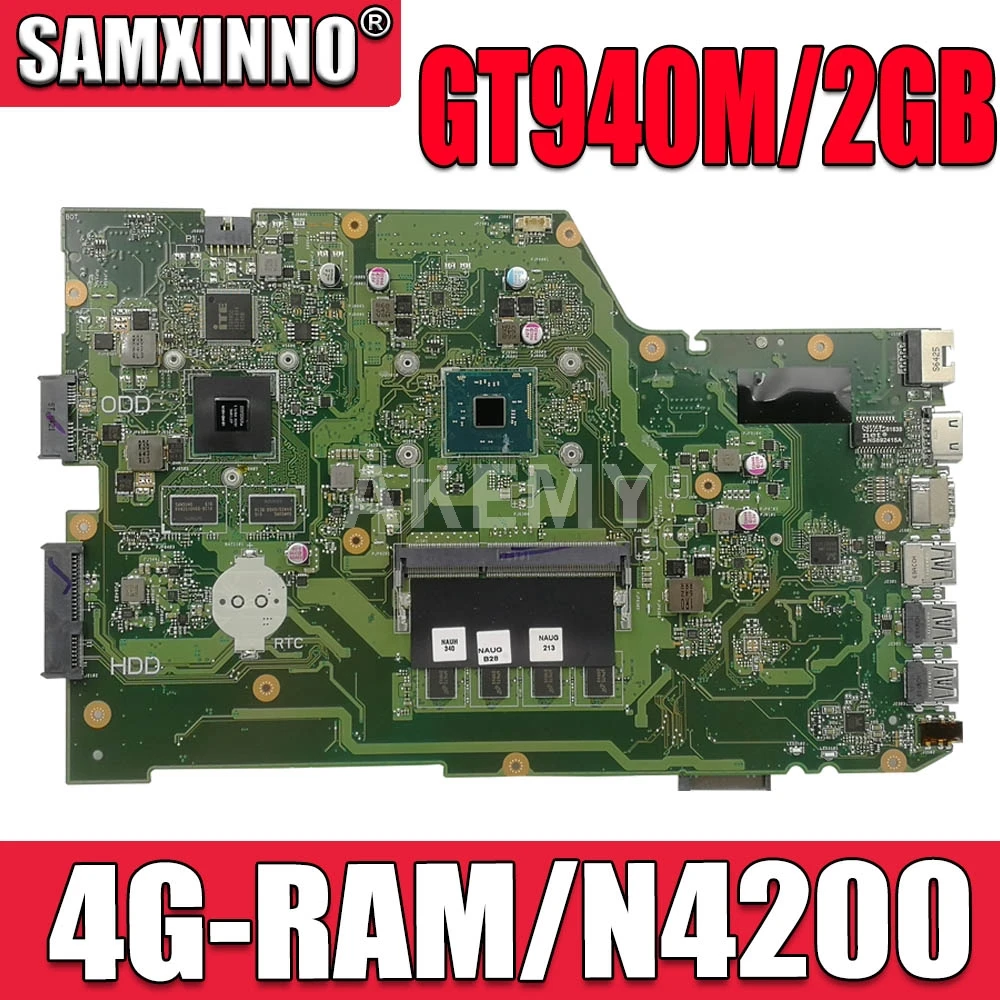 Материнская плата для ноутбука ASUS X751SV X751NV X751NJ X751N 90NB0EB0-R00010 GT940M/2 ГБ 4G/N4200/N3710 |