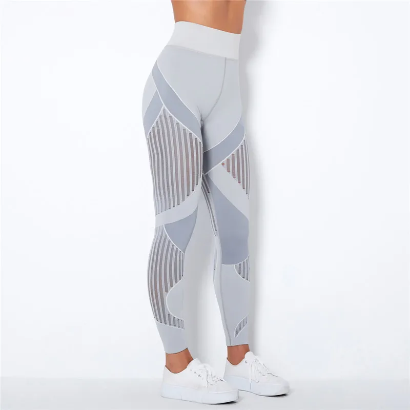 Seamless Leggings High Waist Winter Clothes Women Pants Women Yoga Gym Leggings Women Sport Leggings Workout Leggings With Mesh