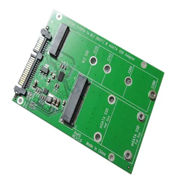 

M.2 NGFF and MSATA SSD solid state drive to notebook SATA 3.0 adapter card