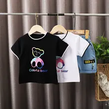 LZH ropa de verano para niños, traje de 2 piezas, camiseta de dibujos animados + Pantalones cortos, chándal para bebés de 1 a 5 años, 2022