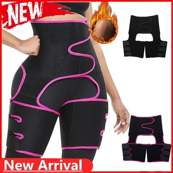 

Sexy Women Shapewear Leg Thigh Trimmers High Waist Trainer Lift Butt Slimmer Wrap Body Shaper Fat Burning Compress Belt Sport