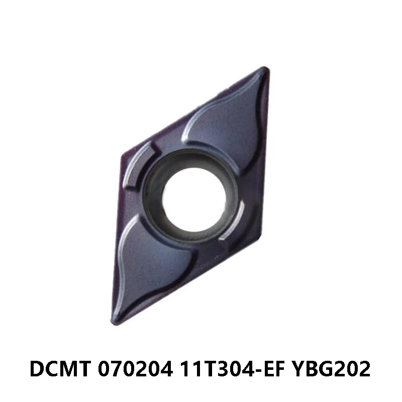 

100% Оригинальные DCMT070204-EF DCMT11T304-EF YBG202 карбидные вставки для нержавеющей стали DCMT 070204 11T304 токарный станок с ЧПУ