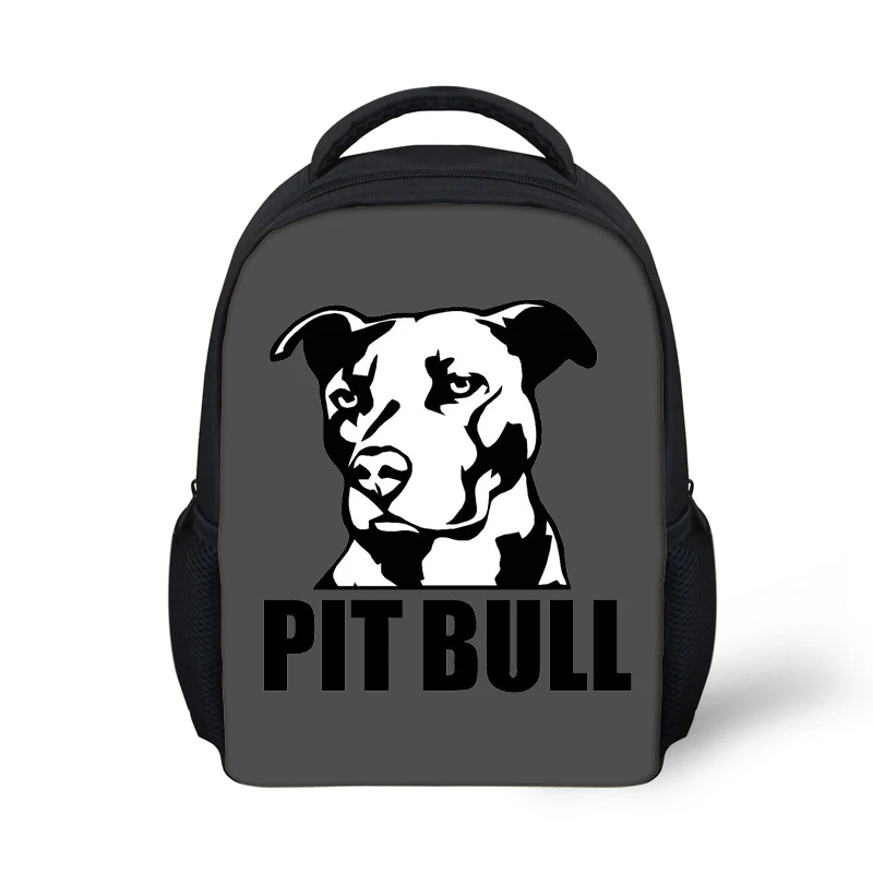 CDGX859F Маленькая школьная сумка Pitbull Bull с 3D принтом для маленьких мальчиков и девочек, рюкзак для малышей, рюкзак для детского сада, черный рюкзак - Цвет: CDGX859F