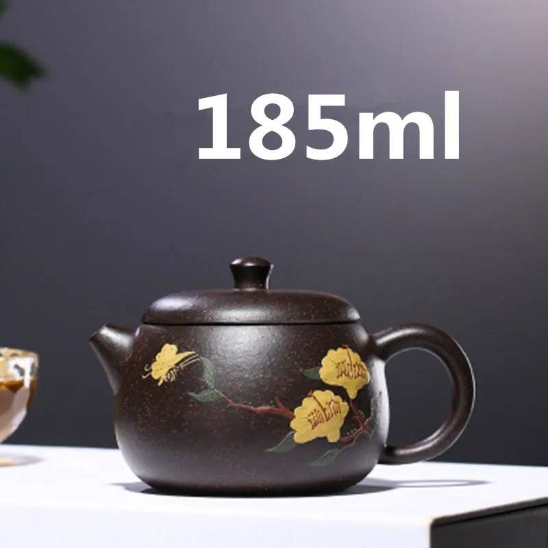 

Teapot Yixing Zisha Clay Chinese Porcelain Teapots Tea pot Ceramic 185ml New Arrived High Quality With Gift Box