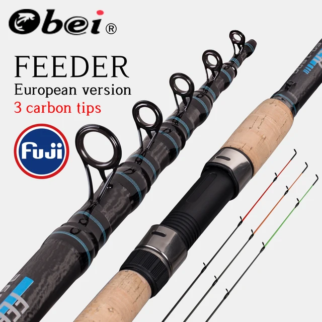 US $33.77 OBEI Feeder fishing rod telescopic spinning casting Travel Rod 30 33 36m vara de pesca Carp Feed