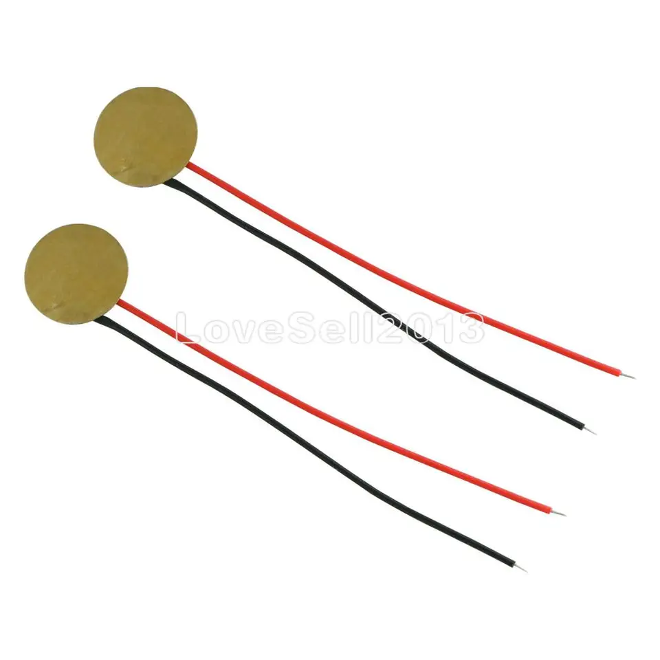 3 PCS 20mm Piezo Elements Sounder Sensor Trigger Drum Disc 6.5KHZ Filo Di Rame - Foto 7