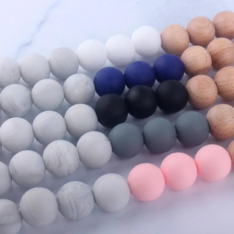 Handmade Silicone Pacifier Chains Safe Teething Chain Baby Teether Eco-friendly Pacifier Clips Holder Chain