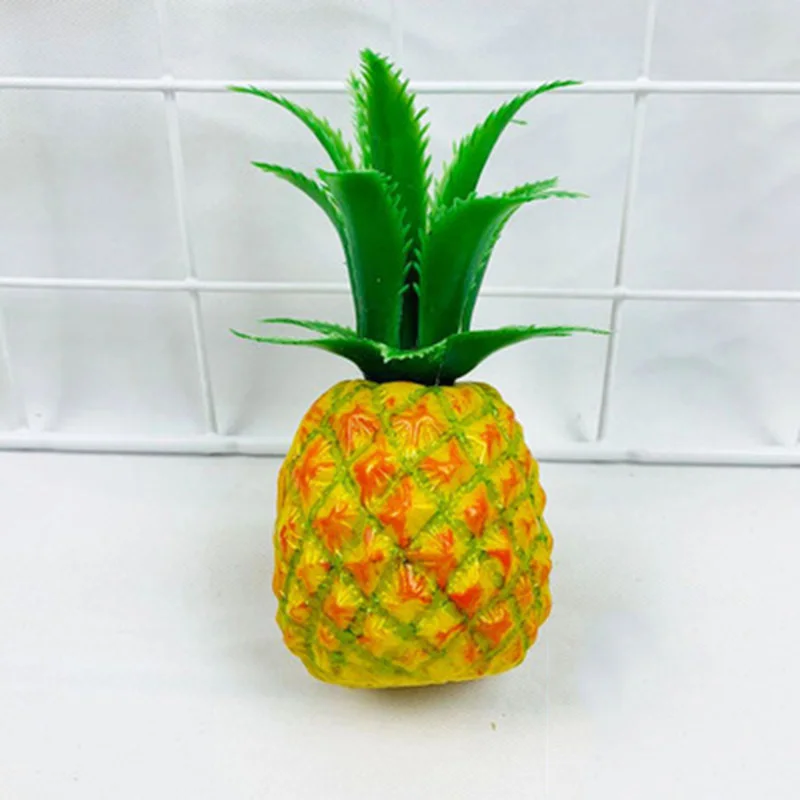 

Fake Fruits Artificial Pineapple Lifelike Realistic Kitchen Home Decoration Display Plastic 5.5*11CM