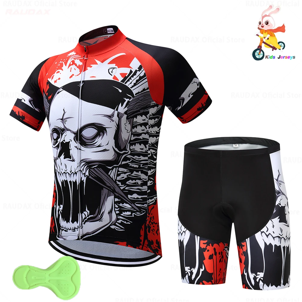Kids Cycling Jersey Set Shorts Summer Balance Car Skull Breathable Quick Dry Children Cycling Clothing Boys Girls Bicycle Wear 1 Kids Cycling Jersey Set Shorts Summer Balance Car Skull Breathable Quick Dry Children Cycling Clothing Boys Girls Bicycle Wear 1