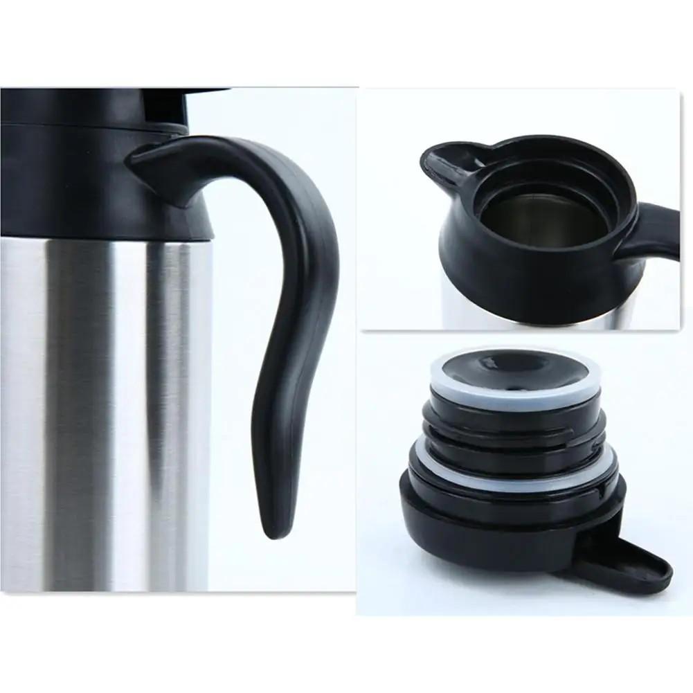 Kettle 24v Car Heating Water Bottle Stainless Steel Electric Kettle Travel Thermos Automatic Boiling Water Bottle Tea Heater For