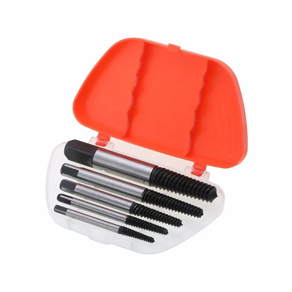 

5Pcs Screw Extractor Drill Bits Speed Out Guide Set Broken Bolt Remover Easy Out Set Bolt Stud Stripped Remover Tool