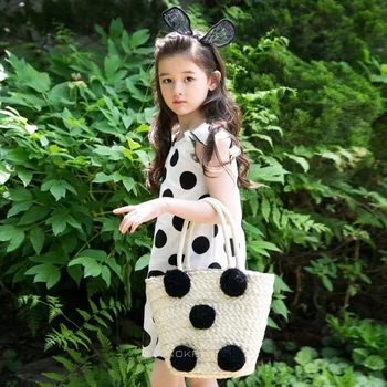 

2020 Summer New Fashion Girls Dress Kids Cotton Dress Polka Dot Baby Princess Dress Girl Cute Children Vest Dresses Bow, #8463